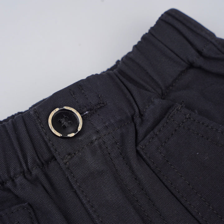 Poney Girls Black Wide-leg Relax Fit Trousers