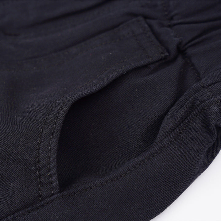 Poney Girls Black Wide-leg Relax Fit Trousers