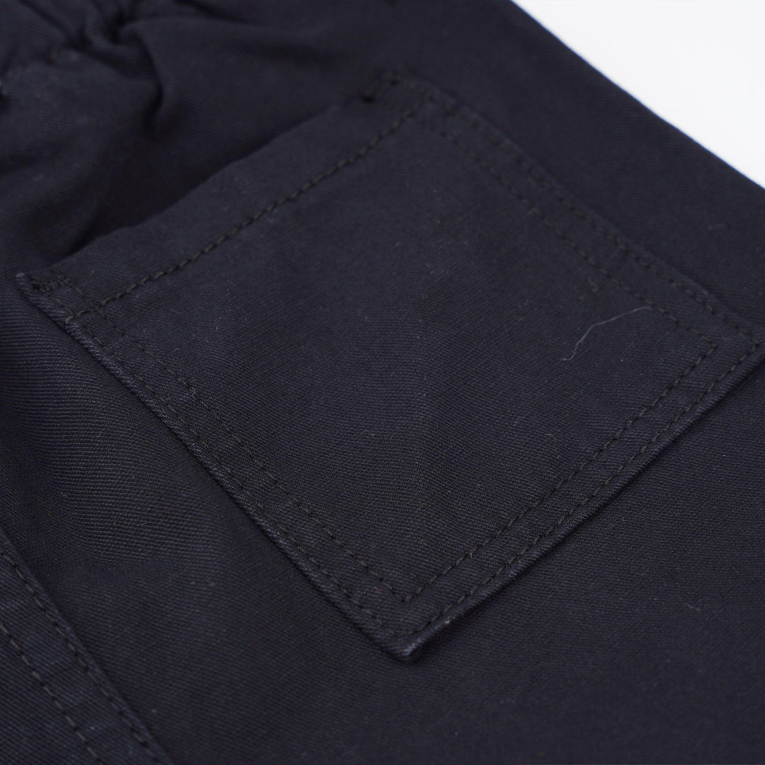 Poney Girls Black Wide-leg Relax Fit Trousers
