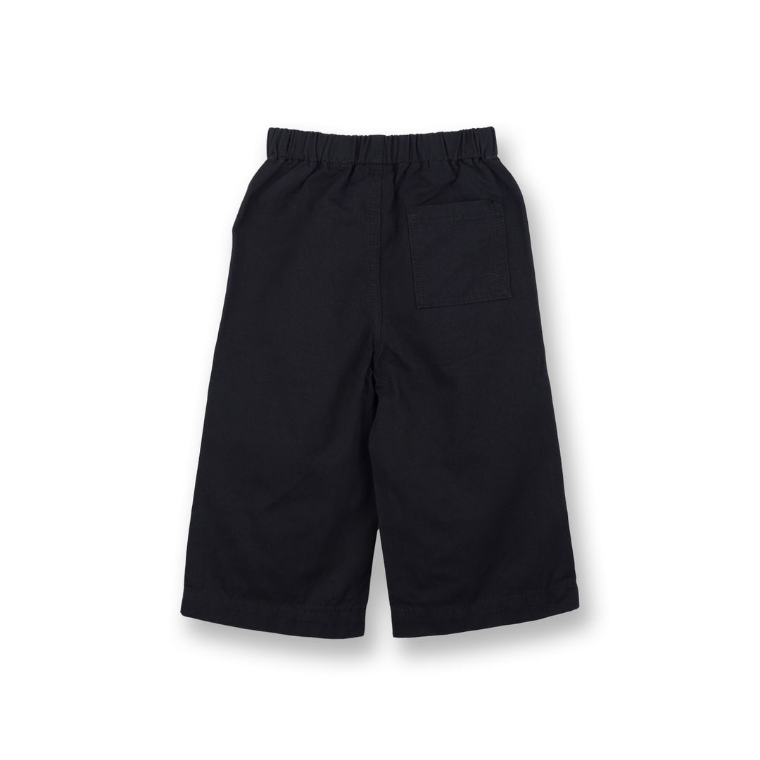 Poney Girls Black Wide-leg Relax Fit Trousers