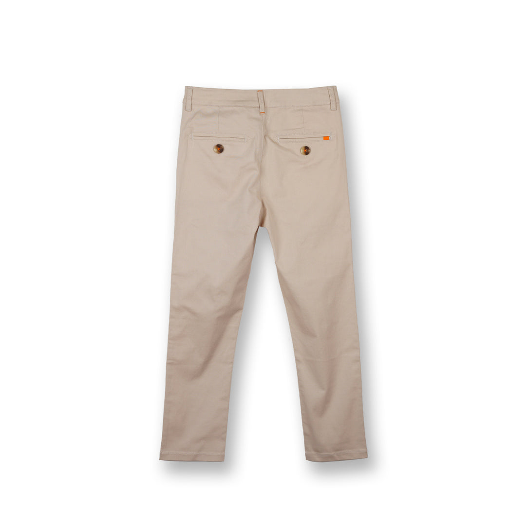 Poney Boys Khaki Twill Brush Long Pants