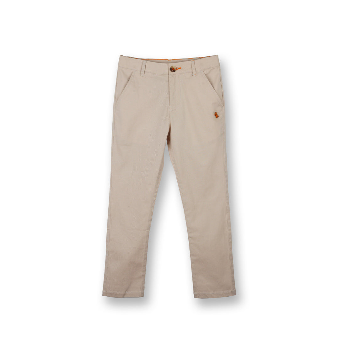 Poney Boys Khaki Twill Brush Long Pants