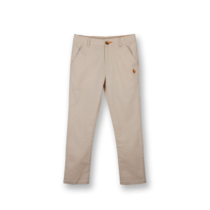 Poney Boys Khaki Twill Brush Long Pants