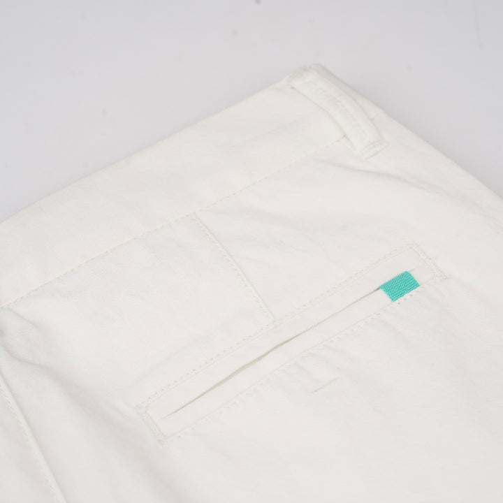 Poney Boys Off White Twill Brush Bermuda