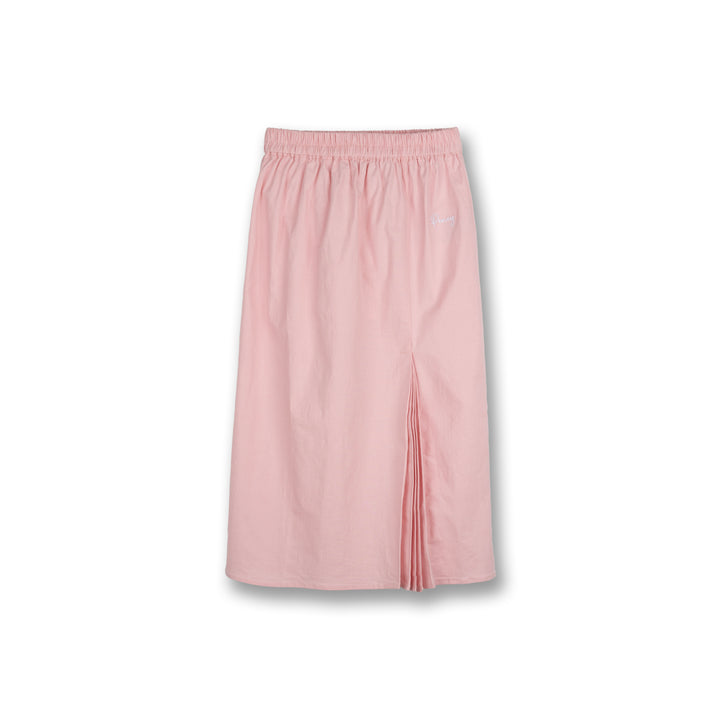 Poney Girls Light Pink Front-Side Pleats Long Skirt