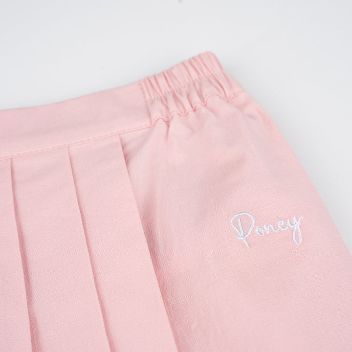 Poney Girls Light Pink Pleats with Folded Long Skirt