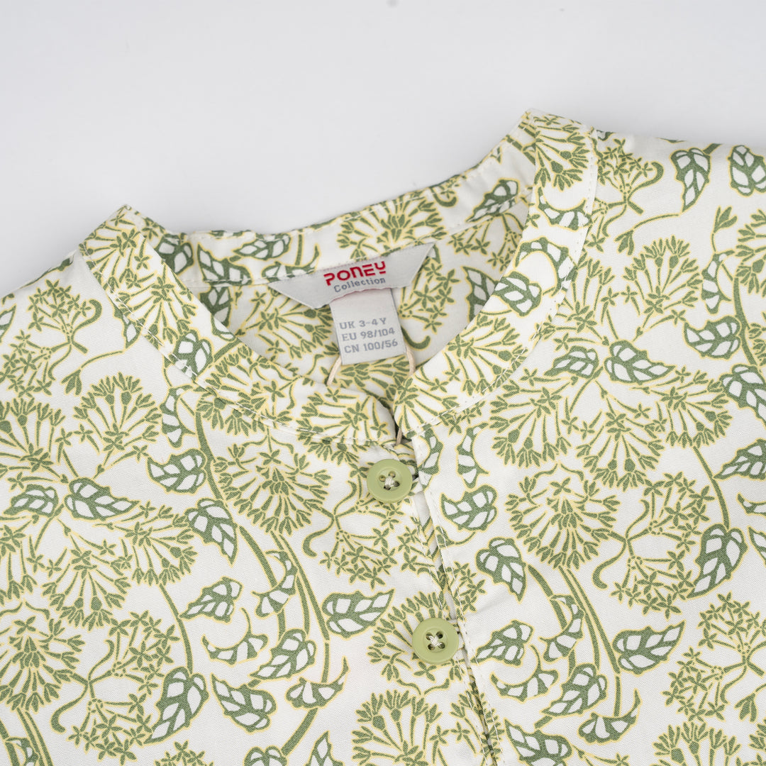 Poney Boys Green Ixora Short Sleeve Shirt