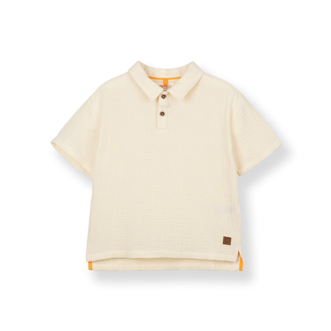 Poney Boys Off White Rustic Short Sleeve Polo Shirt