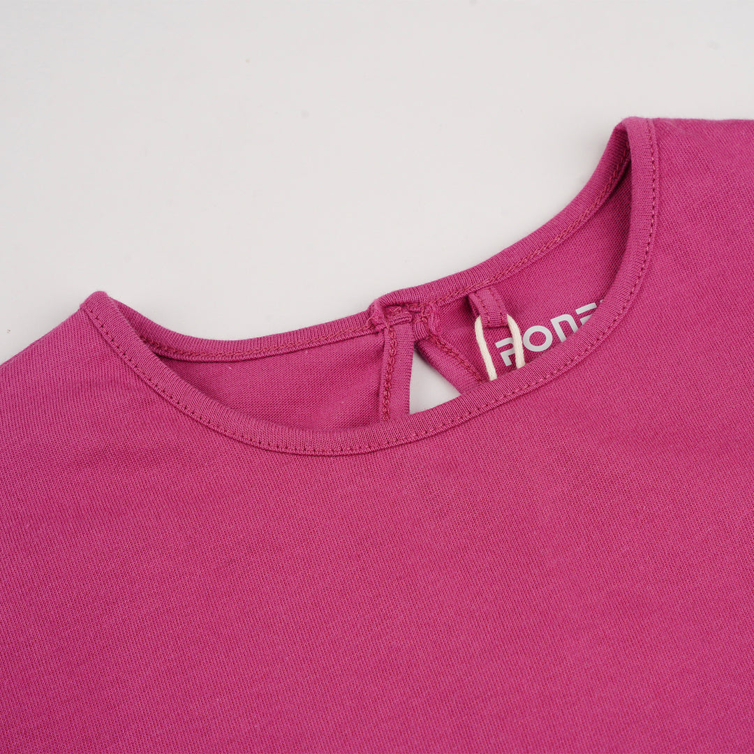 Poney Girls Maroon It's A Fantastic Day Short Sleeve Tee