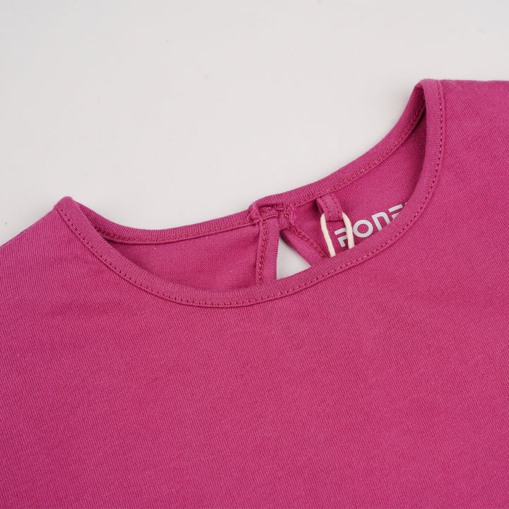 Poney Girls Maroon It's A Fantastic Day Short Sleeve Tee