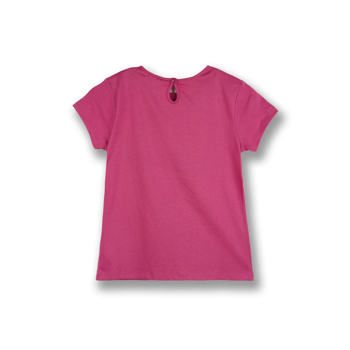 Poney Girls Maroon It's A Fantastic Day Short Sleeve Tee