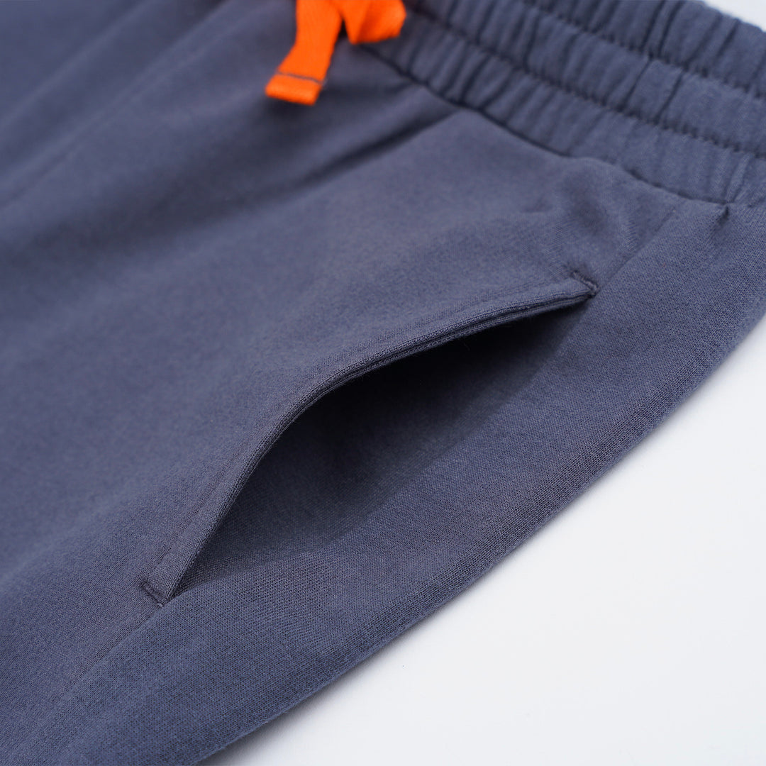 Poney Boys Grey Side Print Logo Cut & Sew Jogger