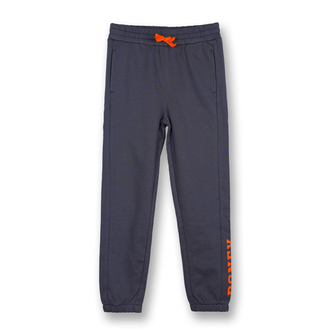 Poney Boys Grey Side Print Logo Cut & Sew Jogger