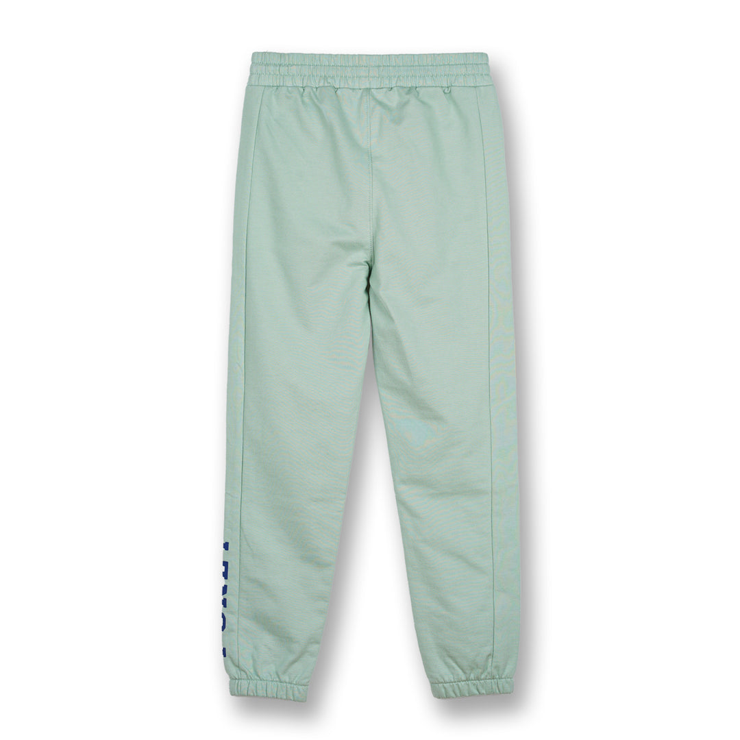 Poney Boys Green Side Print Logo Cut & Sew Jogger