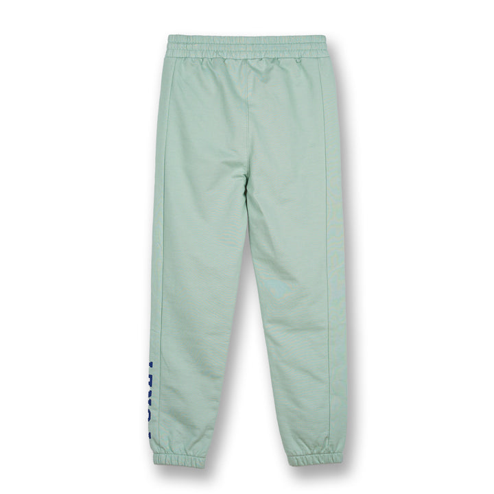 Poney Boys Green Side Print Logo Cut & Sew Jogger