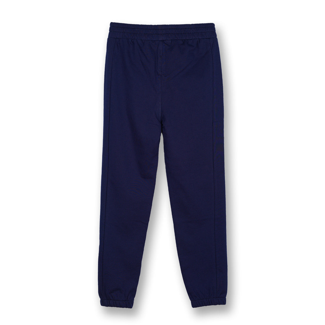 Poney Boys Navy Side Print Logo Cut & Sew Jogger