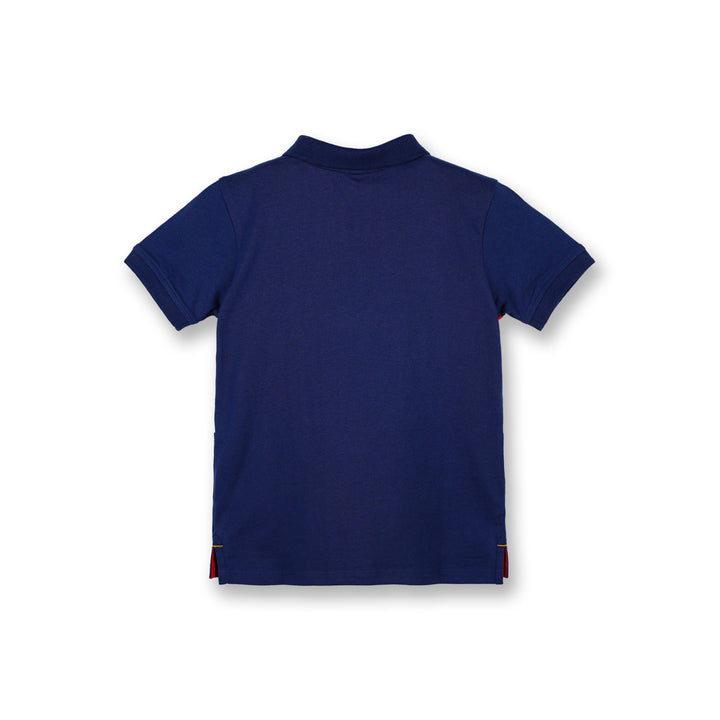 Poney Boys Navy Classic Rugby Short Sleeve Polo