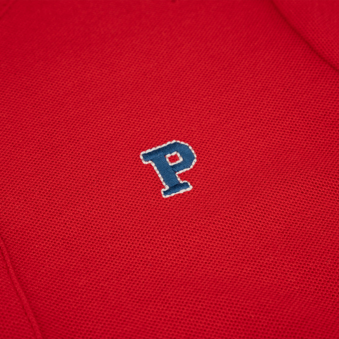 Poney Boys Red Smarty Henley Collar Short Sleeve Polo