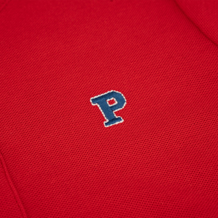 Poney Boys Red Smarty Henley Collar Short Sleeve Polo