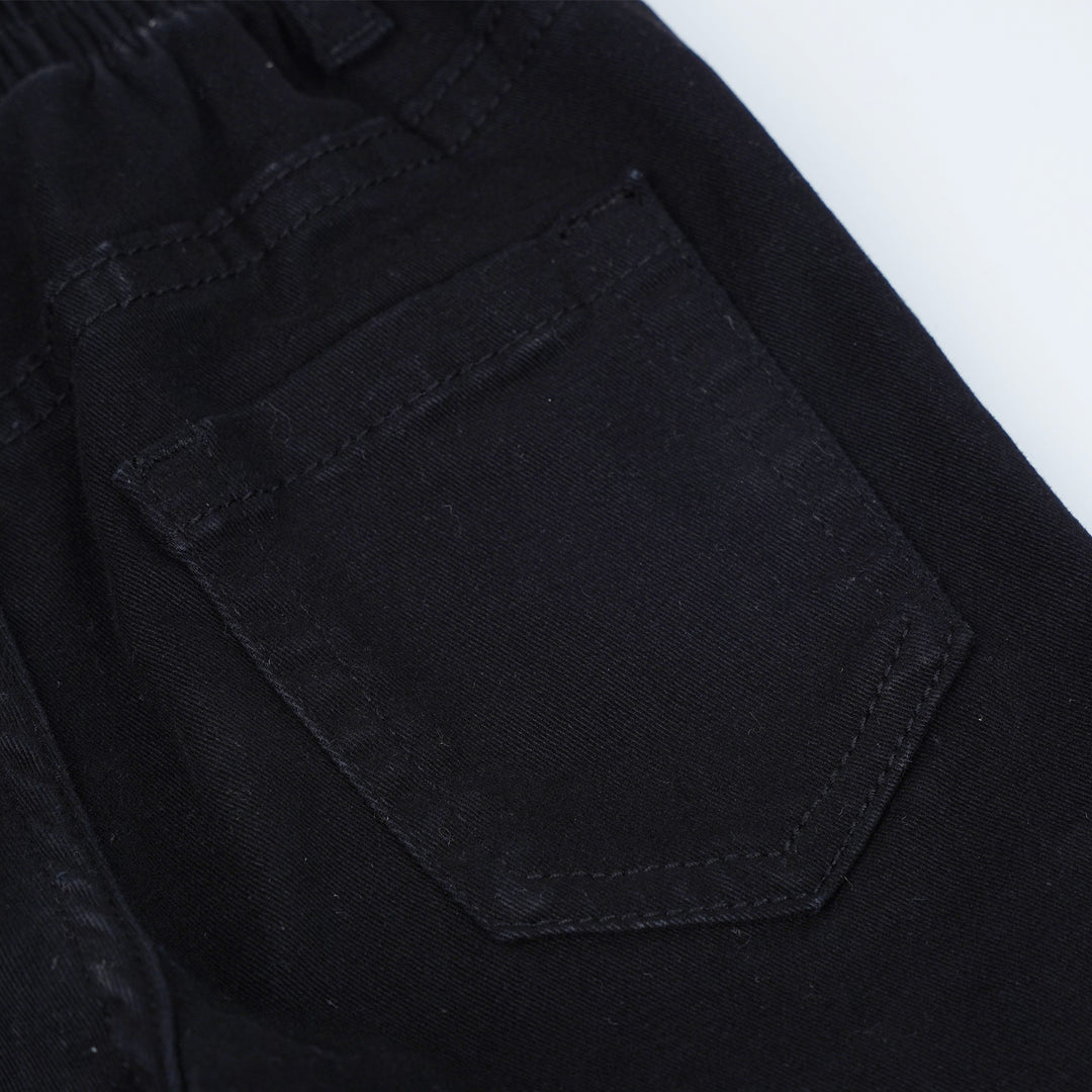 Poney Baby Boys Black Basic Chinos Short Pants