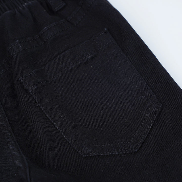 Poney Baby Boys Black Basic Chinos Short Pants