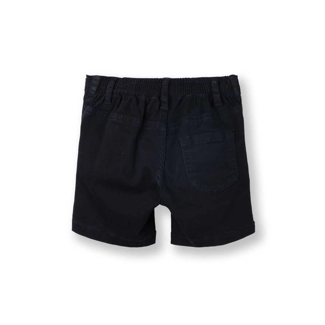 Poney Baby Boys Black Basic Chinos Short Pants