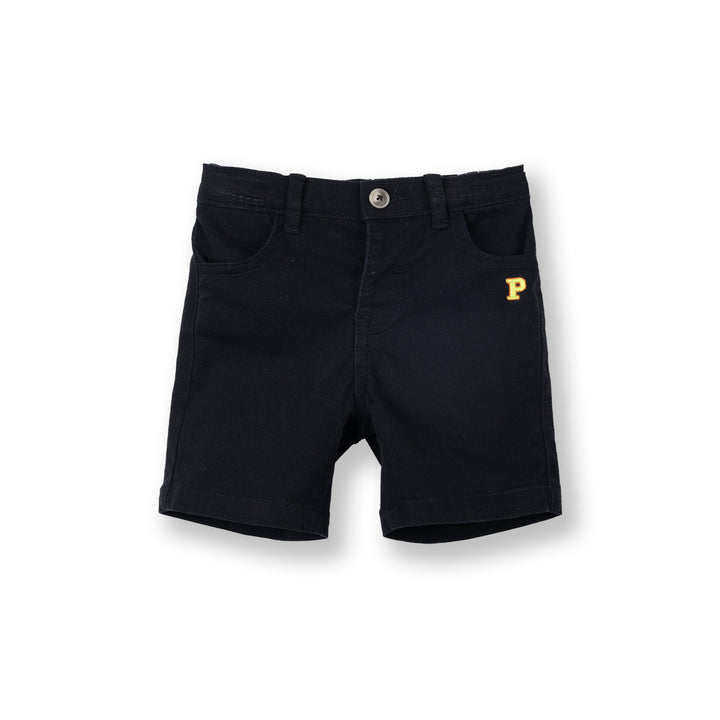 Poney Baby Boys Black Basic Chinos Short Pants