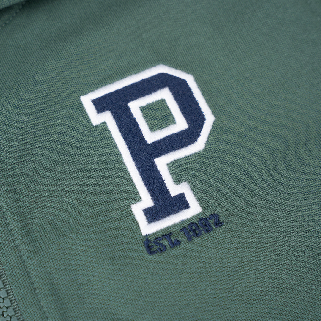 Poney Boys Green Poney Logo Long Sleeve Jacket