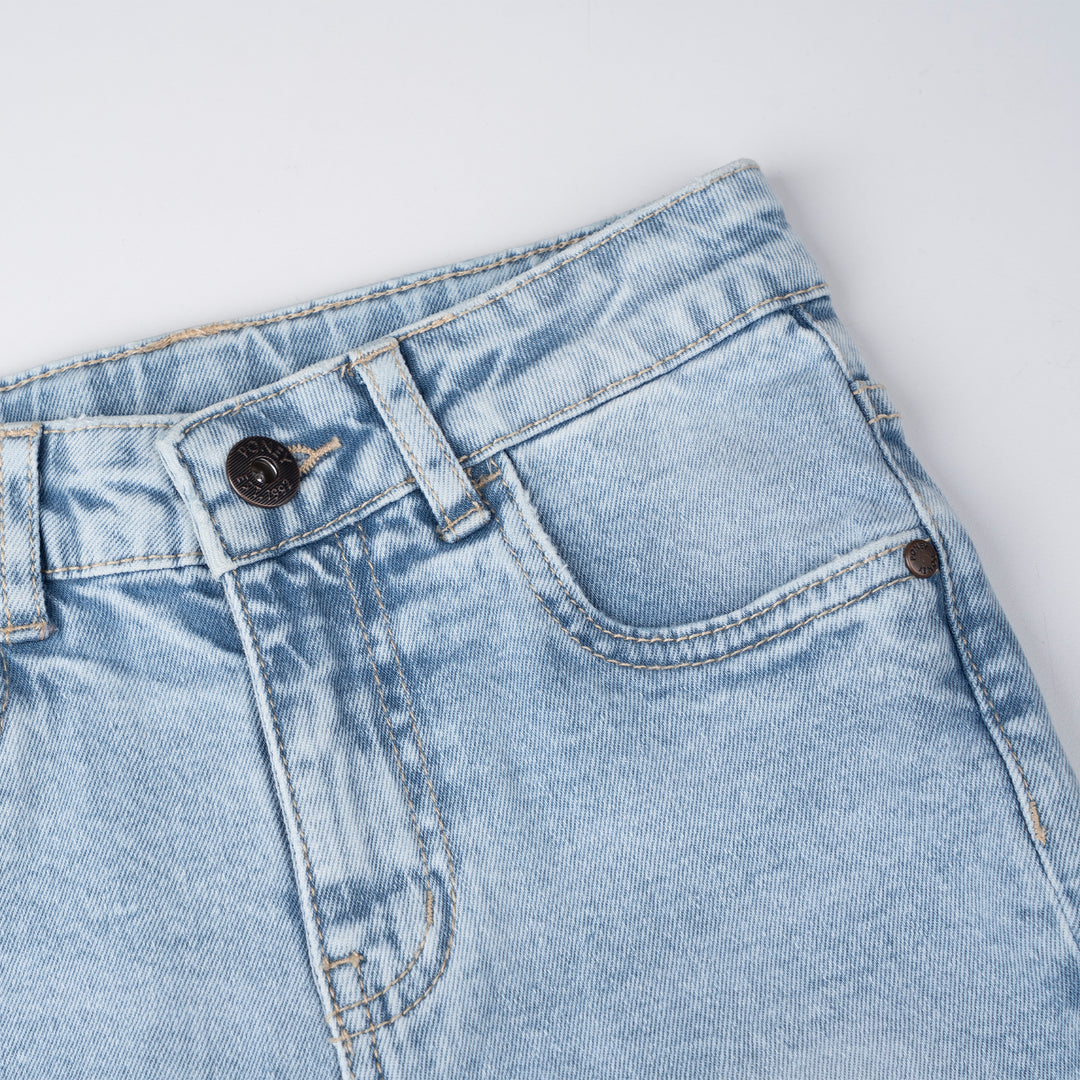 Poney Boys Light Blue Embroidered “P” Slim Fit Jeans