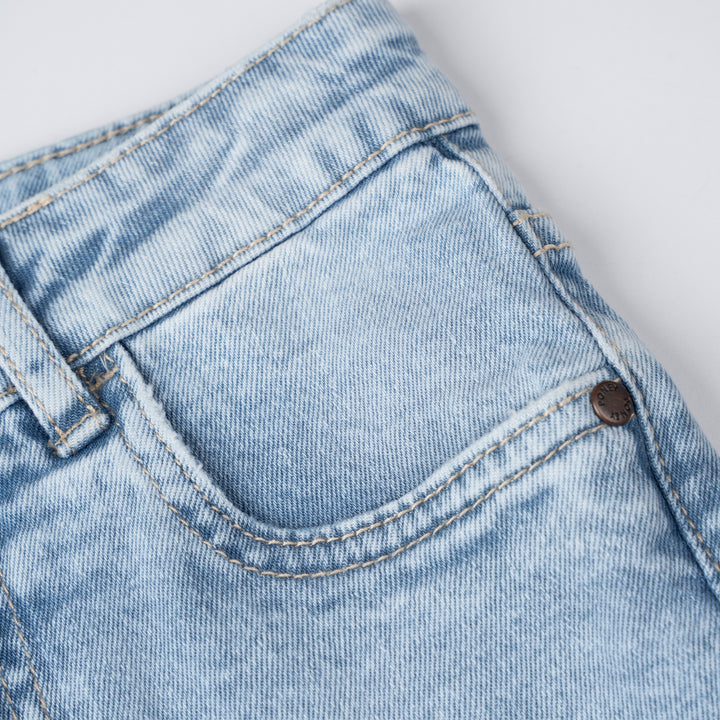 Poney Boys Light Blue Embroidered “P” Slim Fit Jeans