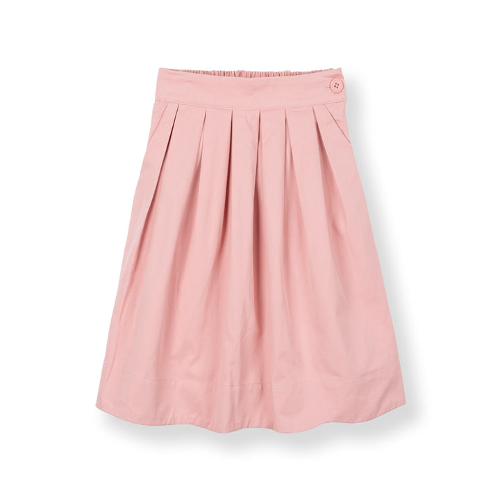 Poney Girls Pink Twill Pleated Long Skirt