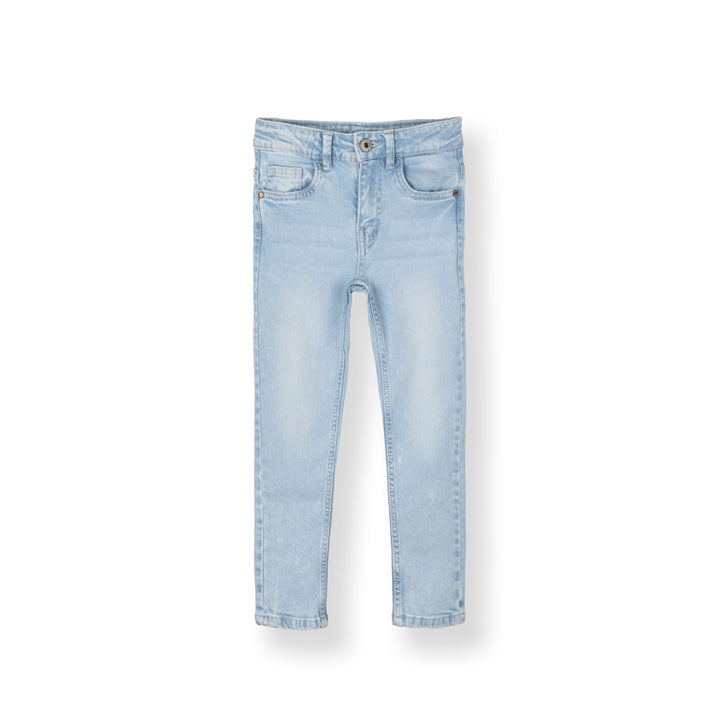 Poney Girls Light Blue Embroidered “P” Skinny Zip-Up Jeans