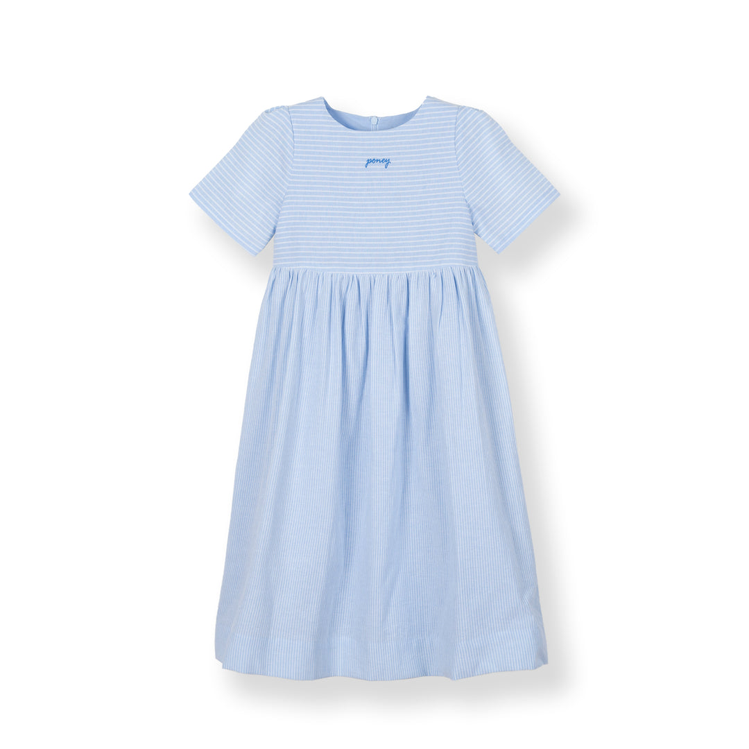 Poney Girls Light Blue Blush Short Sleeve Dress