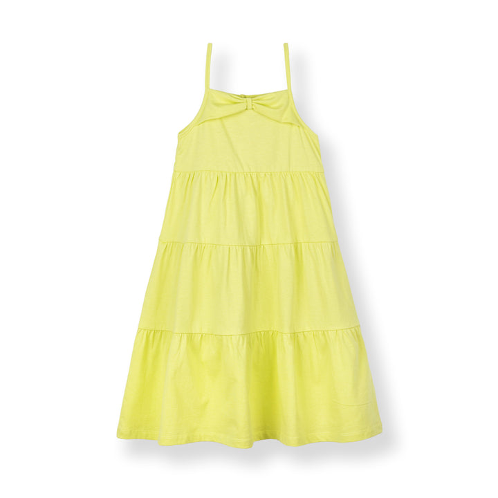 Poney Girls Lime Ribbon Knot Sleeveless Dress