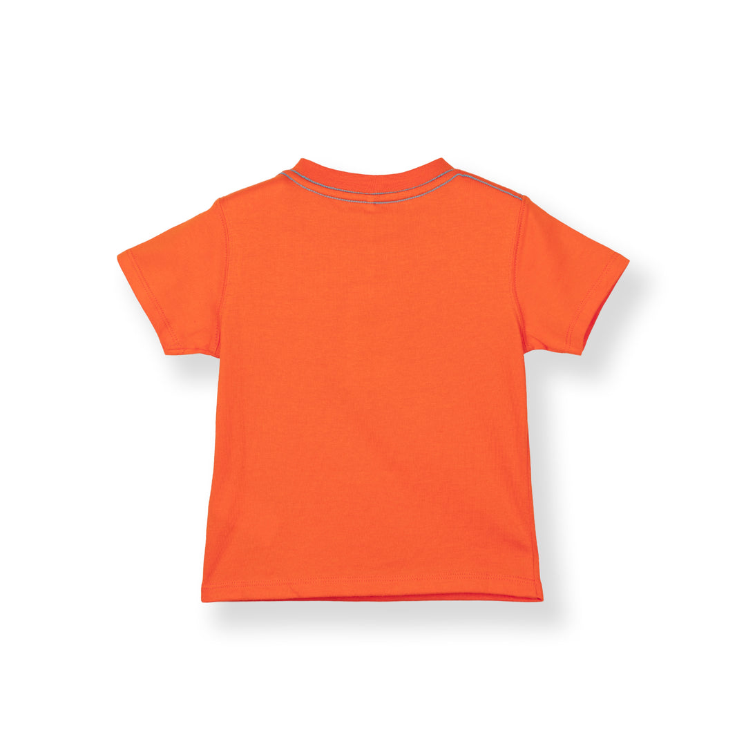 Poney Baby Boys Orange Summer Vibes Short Sleeve Tee