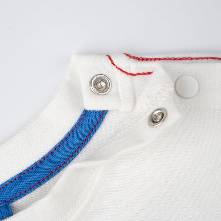 Poney Baby Boys White Cool Repeated 'PONEY' Graphic Short Sleeve Tee