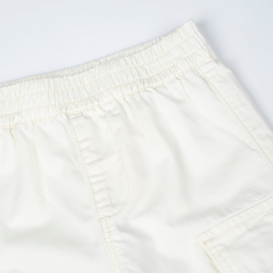 Poney Girls White 7/8 Cargo Long Pants