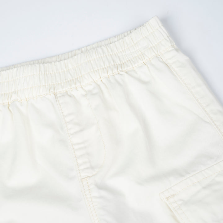 Poney Girls White 7/8 Cargo Long Pants