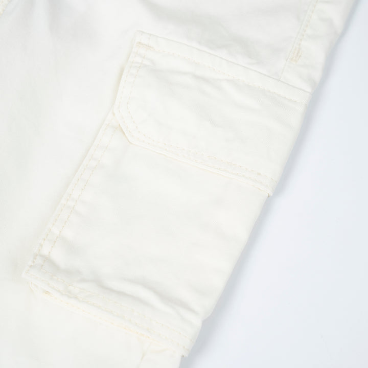 Poney Girls White 7/8 Cargo Long Pants