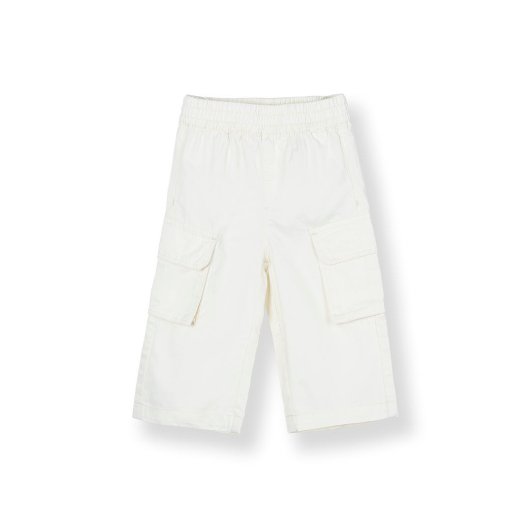 Poney Girls White 7/8 Cargo Long Pants