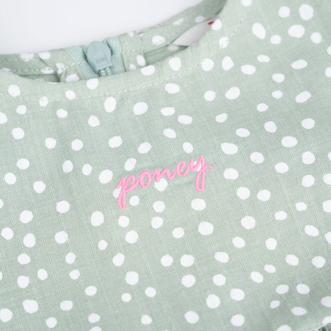 Poney Girls Green Forest Shade Sleeveless Dress