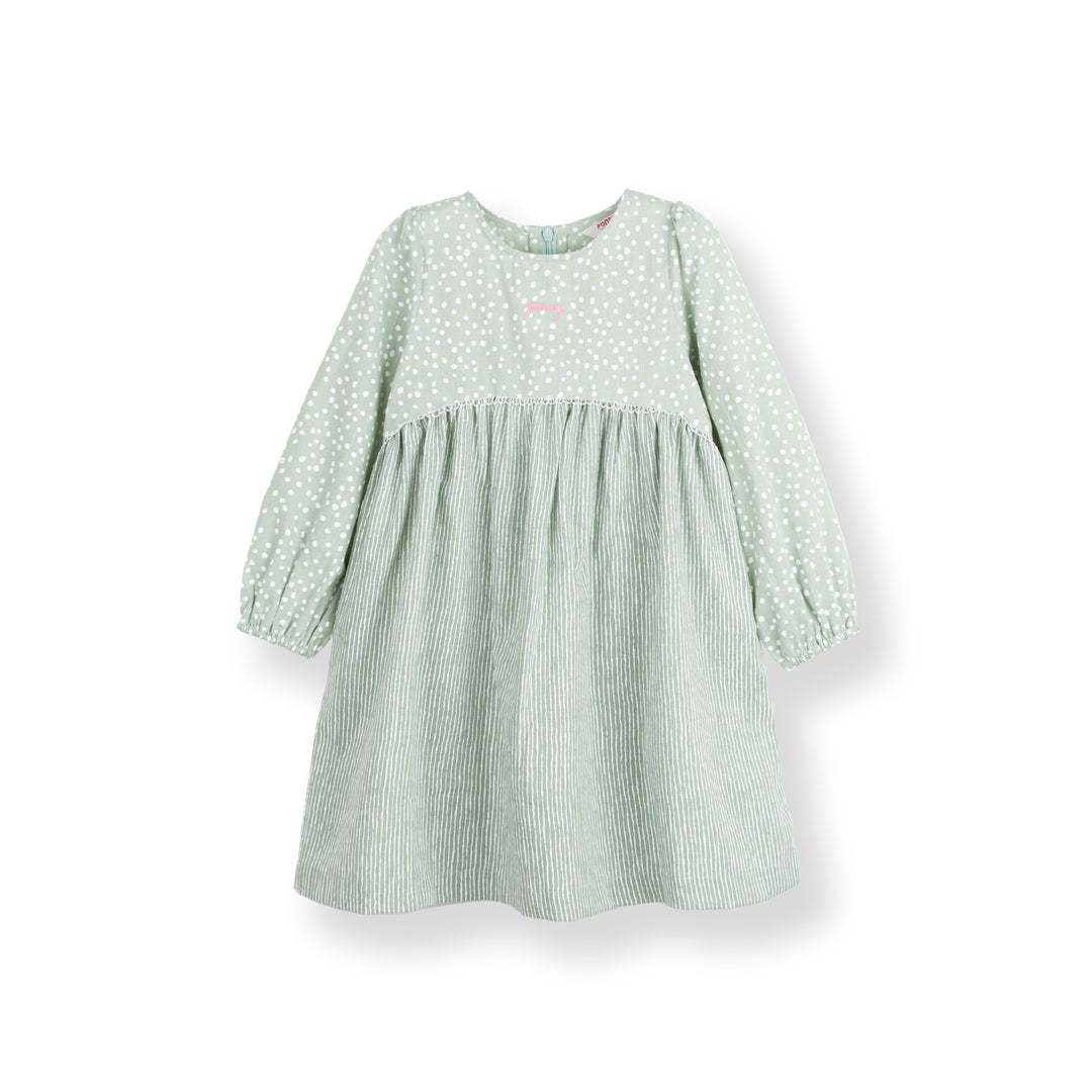 Poney Girls Green Forest Shade Sleeveless Dress