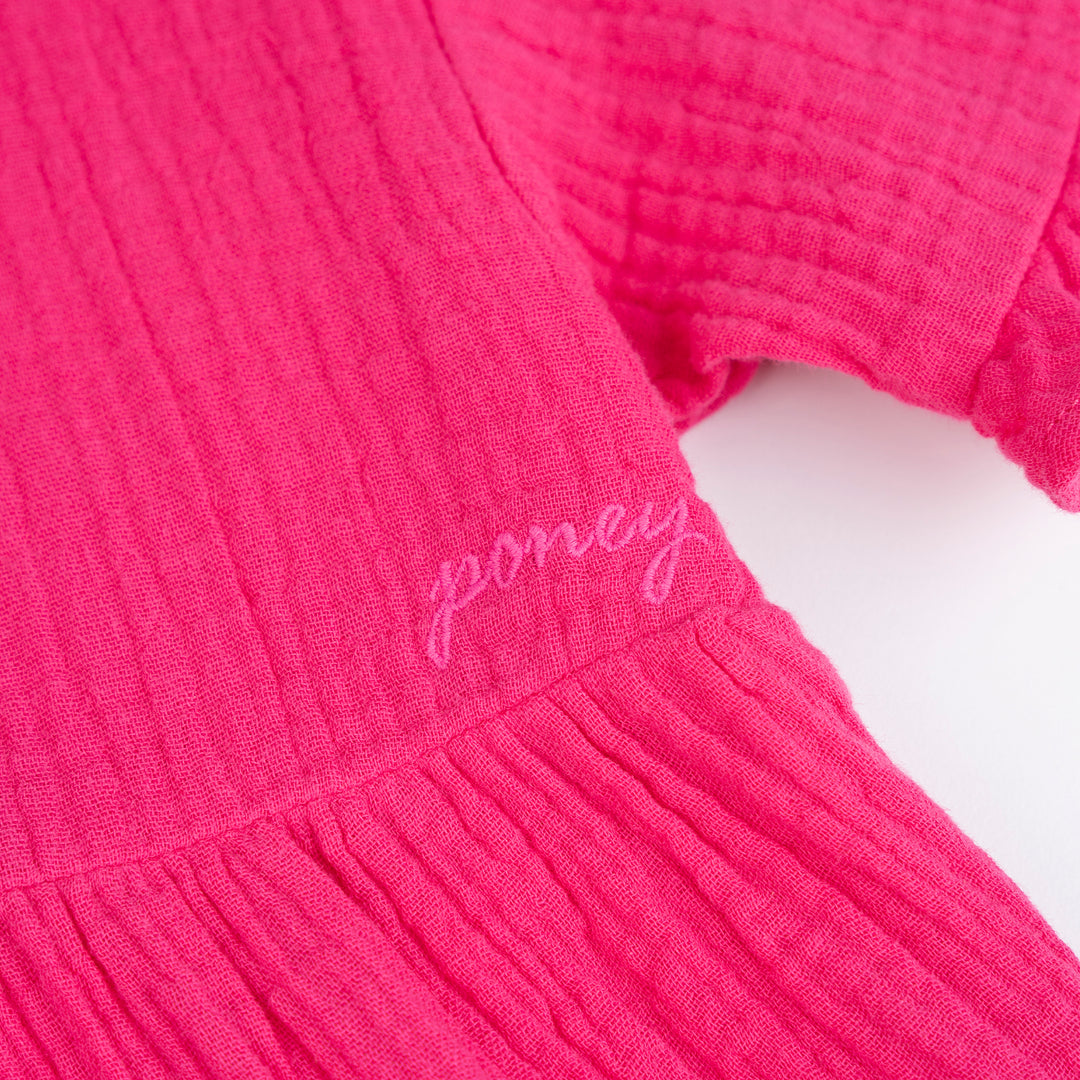 Poney Girls Fuchsia Magenta Sleeveless Midi Dress