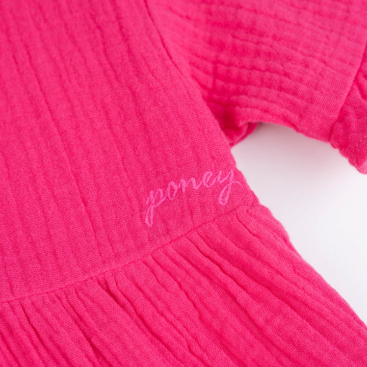 Poney Girls Fuchsia Magenta Sleeveless Midi Dress