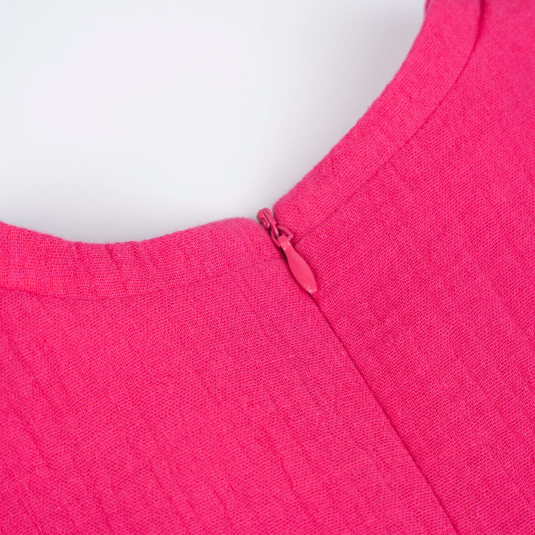 Poney Girls Fuchsia Magenta Sleeveless Midi Dress
