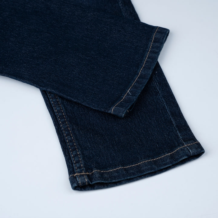 Poney Boys Navy Regular Fit with Brush Wash Details Jeans