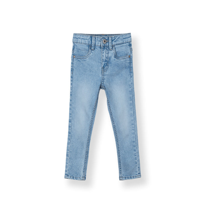 Poney Girls Light Blue Poney Skinny Zip-up Jeans