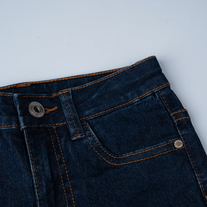 Poney Girls Navy Poney Skinny Zip-up Jeans
