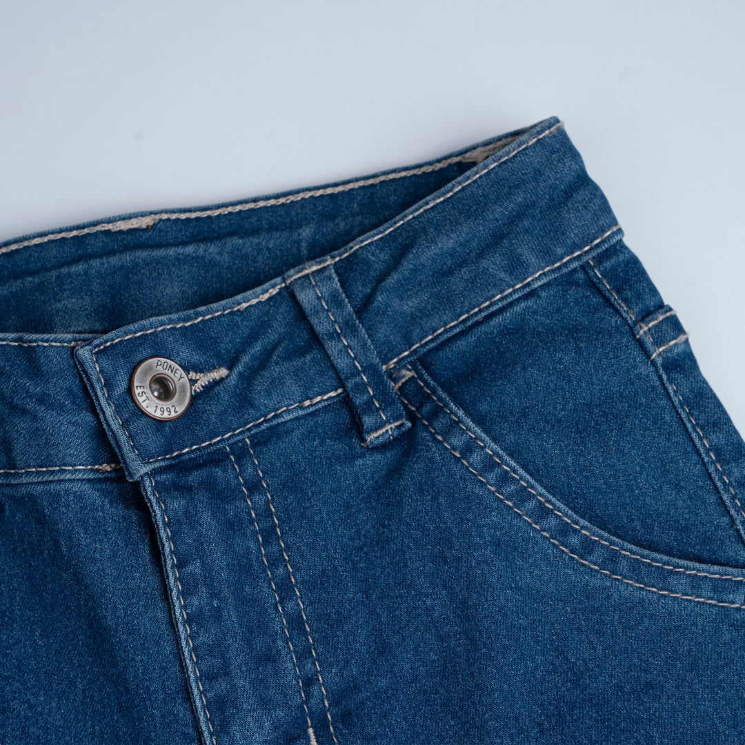 Poney Girls Medium Blue Poney Flare Cut Jeans