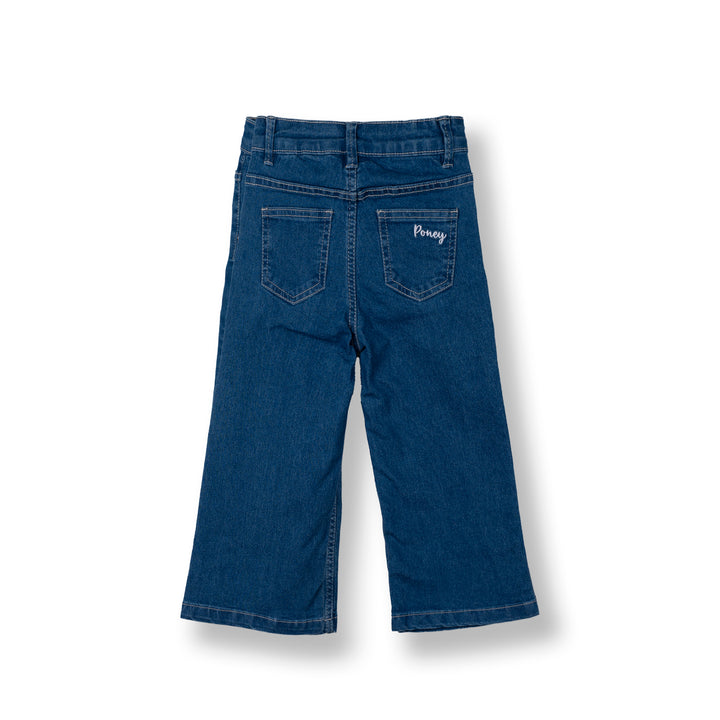 Poney Girls Medium Blue Poney Flare Cut Jeans